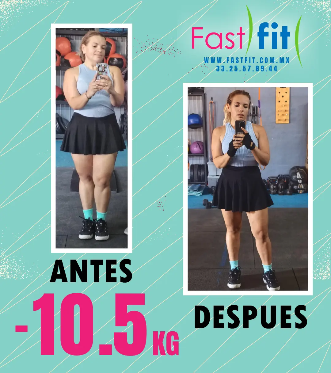 Disminución de 10.5 kg