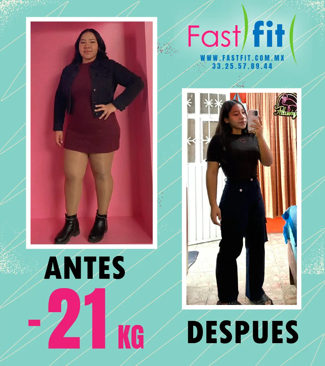 Disminución de 21 kg