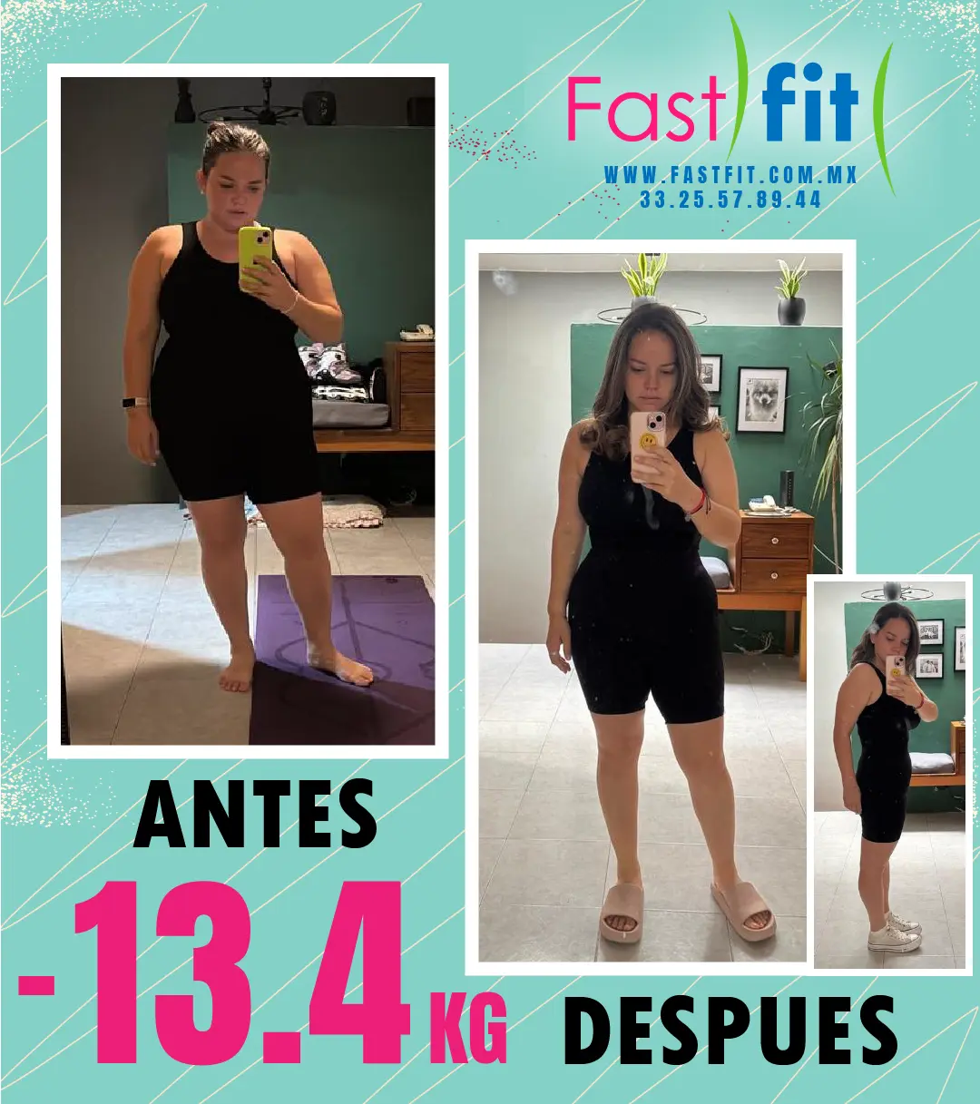 Disminución 13.4 KG